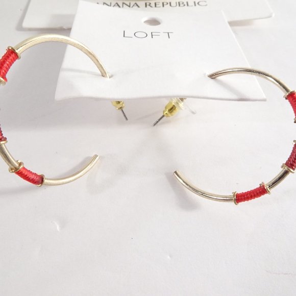 Ann Taylor Hoop Earrings Banana Republic Bracelet - Picture 5 of 8